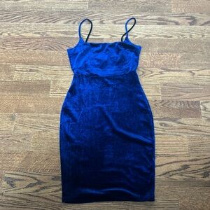 Lulus royal blue velvet dress